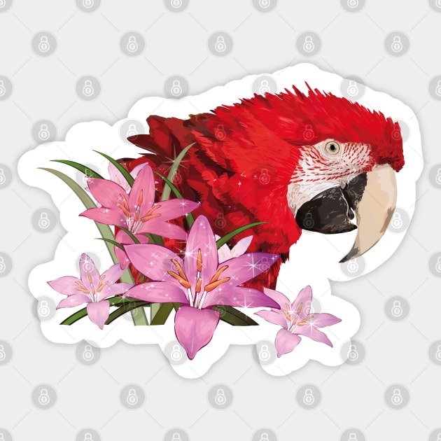 Aliverde Macaw Sticker by obscurite